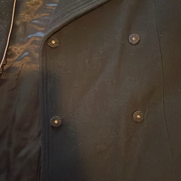 Black Wool Trench Coat - Picture 3 of 3